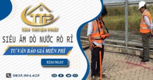 Siêu âm dò nước rò rỉ tại Củ Chi【Tư vấn báo giá miễn phí】