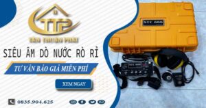 Siêu âm dò nước rò rỉ tại Quận 1【Tư vấn báo giá miễn phí】